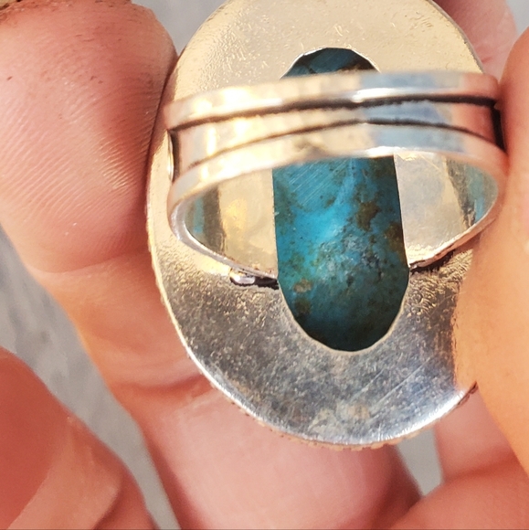 New Oversized Howlite 925 Silver Ring. - Picture 14 of 16
